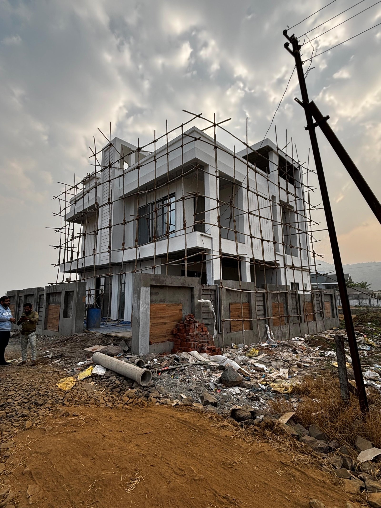 Villa before completion